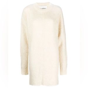 Rodebjer Off White Alpaca-blend Knitted Mini Sweater Dress